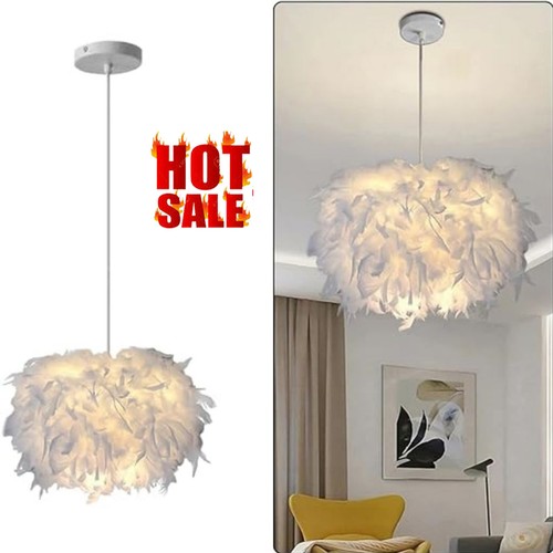 Feather lampshade ceiling - feather,