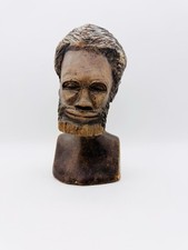 Wooden African Hand Carved Head Sculpture
