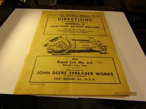 John deere model manure - john, e