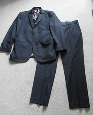 Next Mens Navy Blue Checked