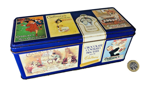 Advertising tin metal cadburys - metal,