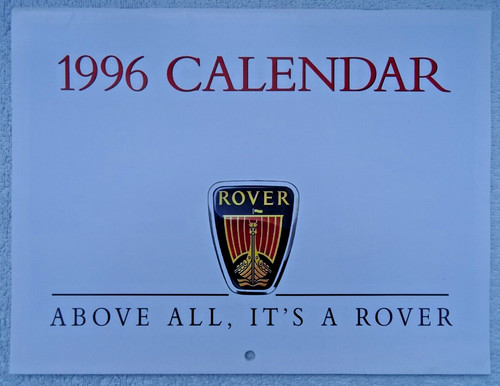 Rover cars calendar 1996 - cars,