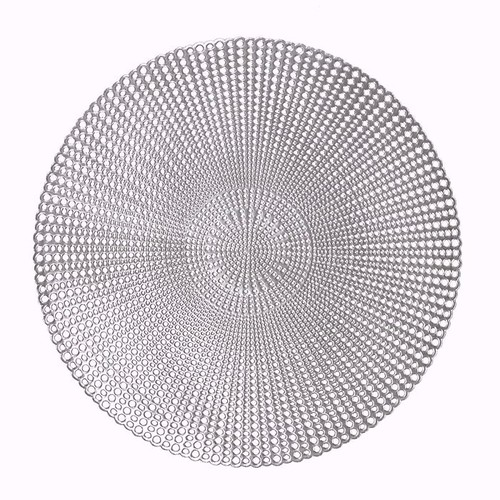 Place mats round metallic - place,