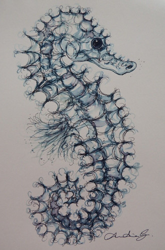 Original pen black ink - &, wash