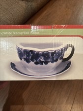 Blue white tea - white, saucer
