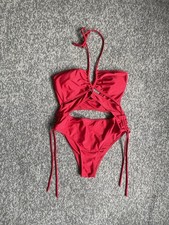 Womens Red Swim Costume Size M Brand New