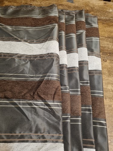 Brown cream horizontal stripe - cream,