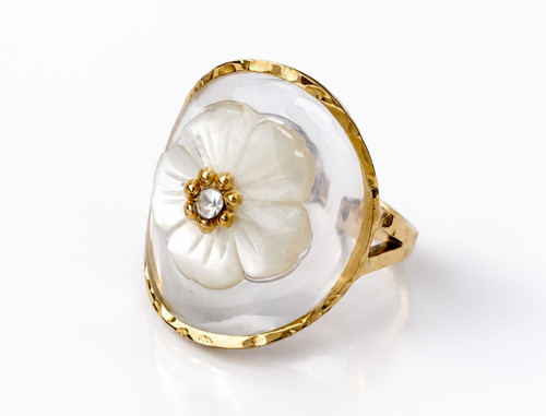 18k gold plated flower - 18k,