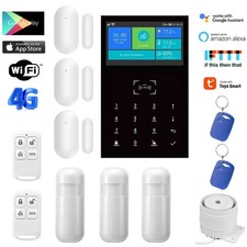 K29 Tuya APP WiFi+AU 4G Sim SMS Wireless Home Security Alarm System+Alexa+Google