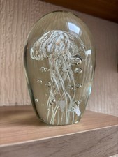 A BEAUTIFUL MURANO OR MURANO STYLE JELLY FISH  PAPERWEIGHT