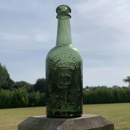 Green vintage bottle - vintage,