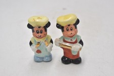 Vintage 1950s Disney Chef Mickey Mouse Figurines x2