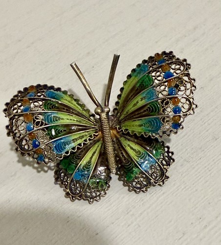 Butterfly brooch signed ge - brooch,,