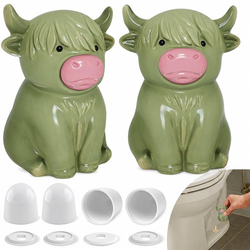 Green highland cow ceramic - highland,