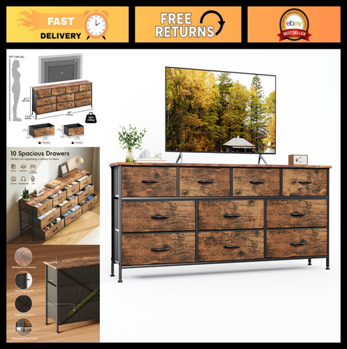 Fabric drawer dresser - 10,