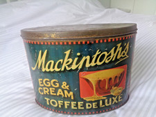 C1920s ERA MACKINTOSH’S EGG & CREAM  TOFFEE  DE LUXE TOFFEE TIN