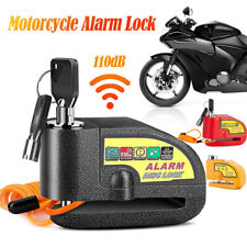 Motorcycle Bicycle Alarm Lock Scooter Anti Theft Security Disc Brake Locks 110dB