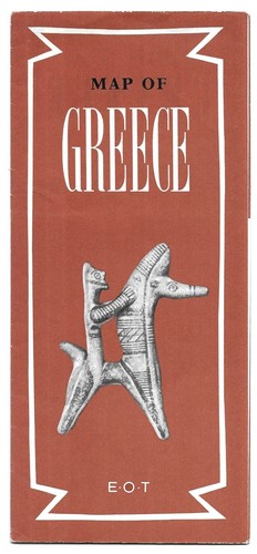 Vintage greece map travel - map,