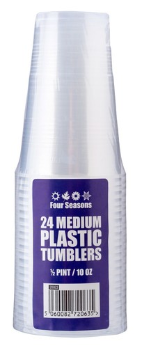 Plastic reusable tumblers half - plastic,