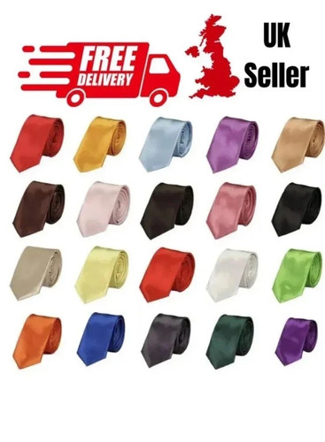 Mens tie plain solid - tie, colour