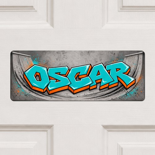 Personalised skateboard door - personalised,