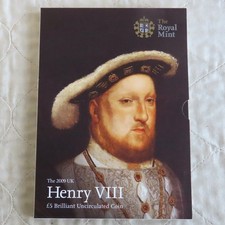 UK 2009 SPECIMEN KING HENRY VIII £5 B/UNC CROWN - sealed pack