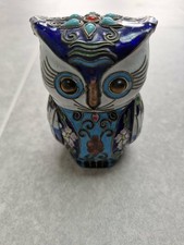 Vintage Cloisonne Enamel Owl