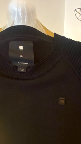 Ladies star raw black knit - ladies,