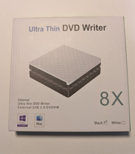 External CD DVD Drive Type C USB 3.0 Portable DVD +Rw Reader, Burner Rewriter.