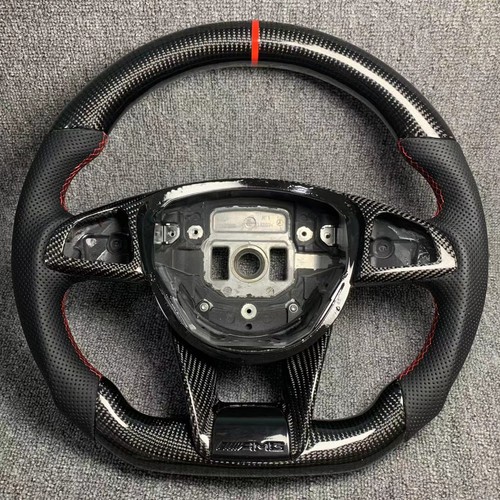 Carbon fiber steering wheel - carbon,