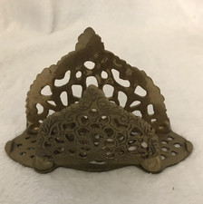 Small Art Nouveau style Brass Letter Holder/rack