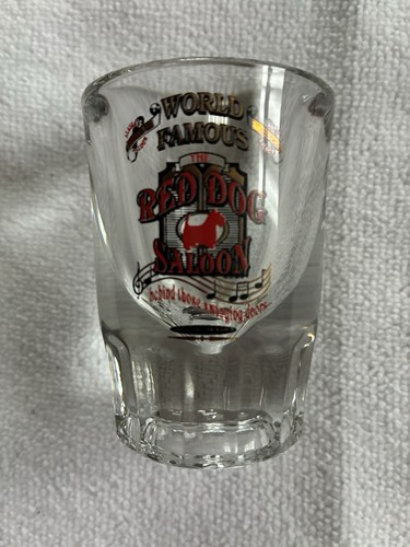 Shot glass world - glass, red