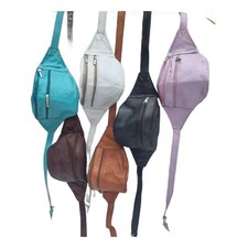 Women LEATHER FANNY PACK Dark