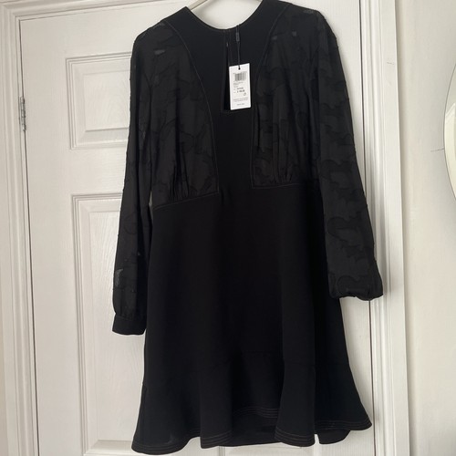 Reiss pippa black dress size - black,