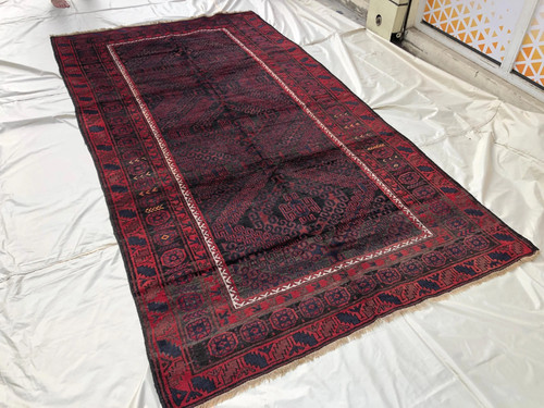 5x10 vintage afghan - afghan, baluchi