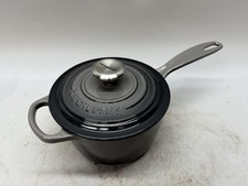Signature Le Creuset Cast Iron Saucepan Flint Grey 16