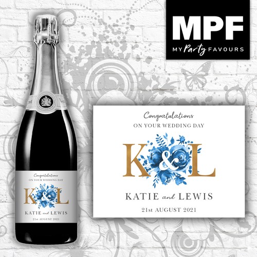 Personalised wedding champagne - personalised,
