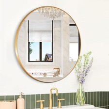 Gold Round Wall Mirror Modern