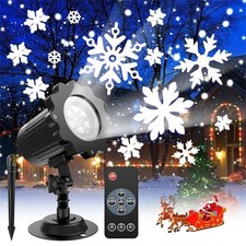 Christmas~Snowflake Projector LED, Moving Snowfall Laser Light Outdoor Landscape