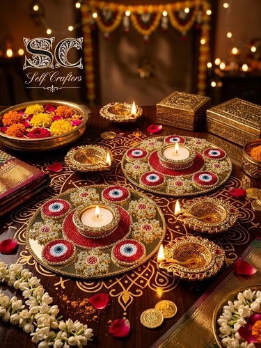 Handmade indian diwali diyas - handmade,