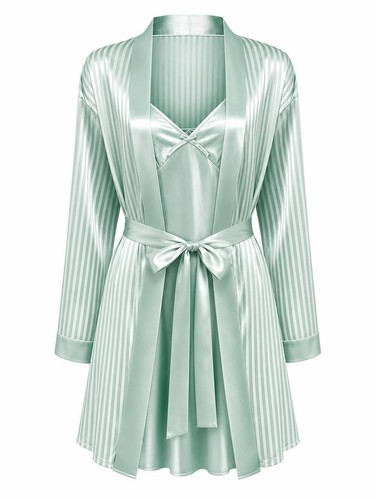 Women silk satin robe - satin, set