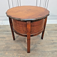 Vintage Sewing Work Box Oak