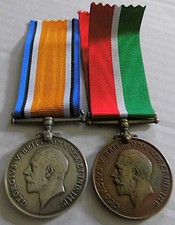 WW1 PAIR MERCANTILE MARINE