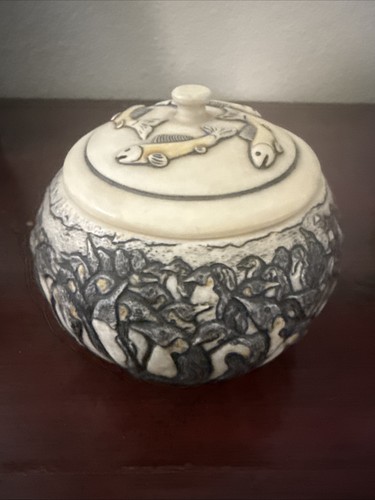 Penguin trinket box - penguin,