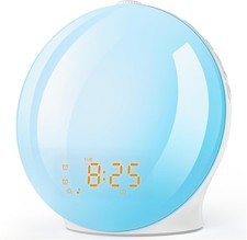 Wake Up Alarm Clock Sunrise & Sunset Simulation, 20 Brightness Levels, FM Radio