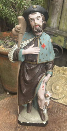 Vintage roche statue - st,