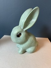 VTG Art Deco Mint Green Bunny Rabbit Burlington Ware. Cute Kitsch  