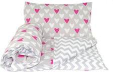 2Pcs Baby Bedding Set Duvet/Quilt Cover + Pillowcase 120X90 Cotton Heart Girls