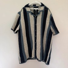 M&S Crochet Knit Shirt Cuban
