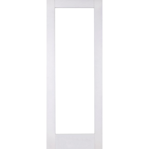 White shaker glazed door - white,